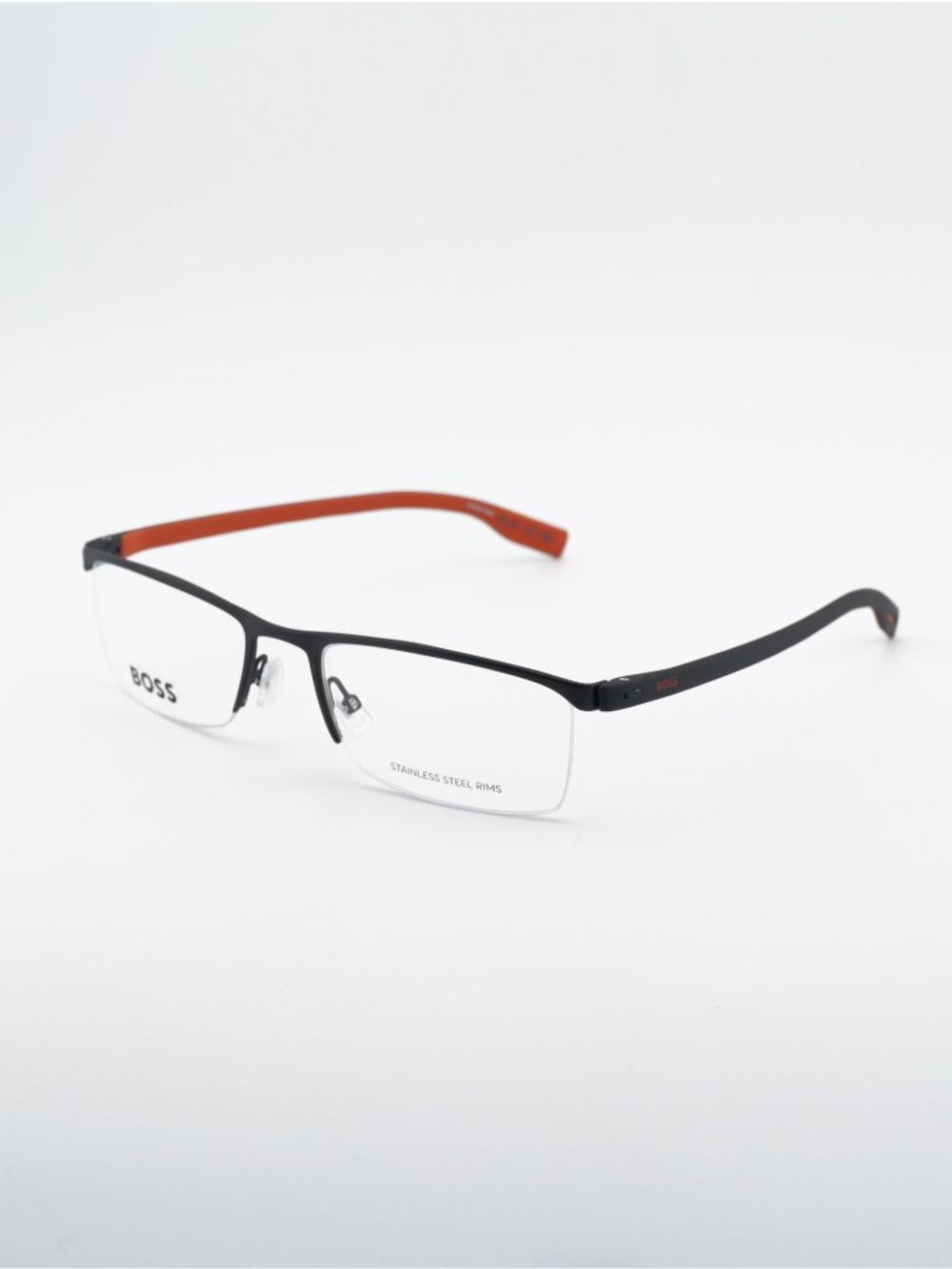Hugo BOSS 0610/N 0BLX 00 Eyeglasses Black/Red 55mm Rectangle Frame